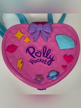 Polly Pocket Tiny Is Mighty Theme Park Pink Heart Backpack Case Mattel 2019